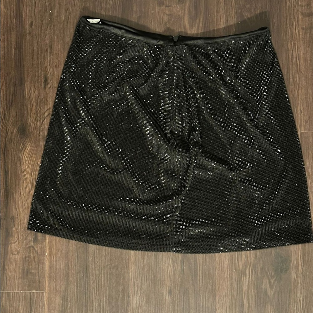 Zara Black Sequin Mini Skirt
